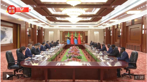 独家视频丨习近平会见坦桑尼亚总统：将中坦关系打造成中非关系和