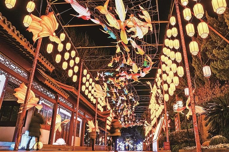 【文化中国行】走进秦淮灯会：灯影摇曳 书香氤氲_新闻频道