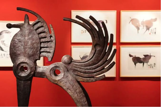 “不宗凡马——韩美林马年艺术展”在哈尔滨市博物馆开幕