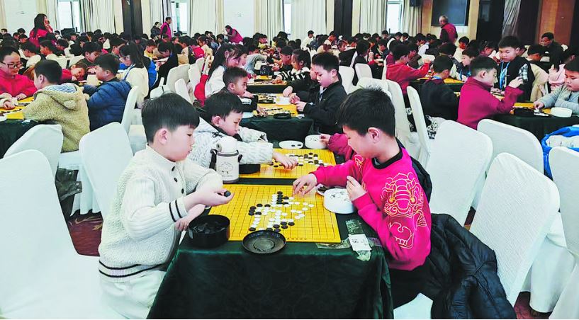 单县少儿围棋升级定段赛开赛